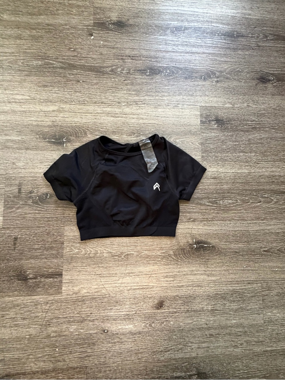 Oner Active Black Short Sleeve Performance Crop Top